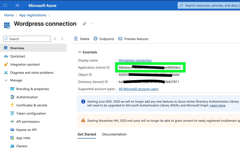 Application Client ID